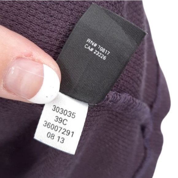 Victoria's Secret Purple Oversized Waffle Knit V-Neck V-Back Slouchy Crop Top S - Picture 9 of 11